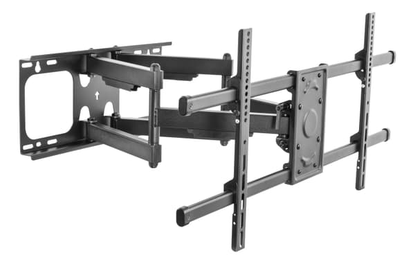 DELTACO Office, Heavy-duty full-motion wall, 37"-75",75kg,200x200-800x Sort