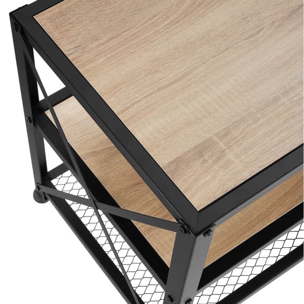 Tv-bord - 161 cm,Industrielt lyst træ, egetræ Sonoma