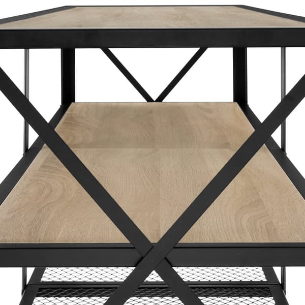 Tv-bord - 161 cm,Industrielt lyst træ, egetræ Sonoma