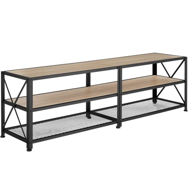 Tv-bord - 161 cm,Industrielt lyst træ, egetræ Sonoma