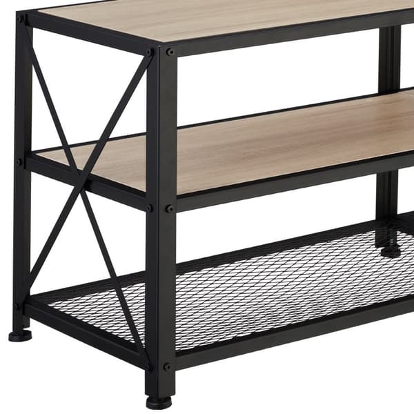 Tv-bord - 141 cm,Industrielt lyst træ, egetræ Sonoma