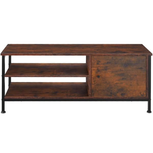 Tv-bord Durban 110x40x45,5cm - Industrielt mørkt træ, rustikt