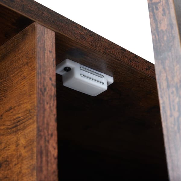 Tv-bord Durban 110x40x45,5cm - Industrielt mørkt træ, rustikt
