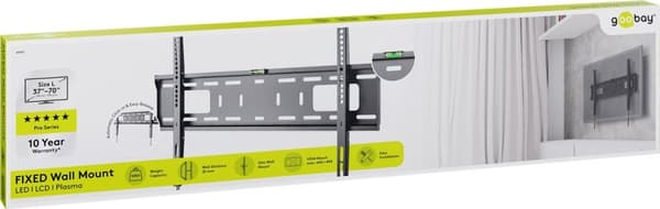 Goobay TV-veggfeste Pro FIXED (L) for TV-er fra 37 til 70 tommer (94 til 178 cm) opp til 50 kg