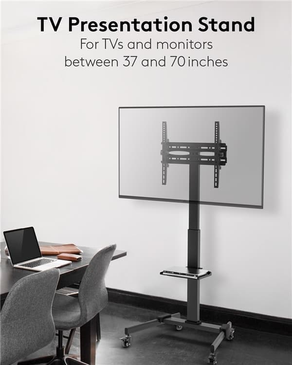 Goobay TV-presentationsställ Basic (storlek L) för TV-apparater eller monitorer mellan 37 och 70 tum (94-178 cm) upp till 35 kg