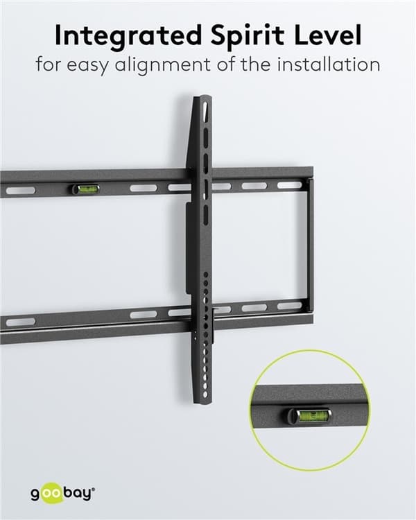 Goobay TV-väggfäste Basic FIXED (XL) för TV-apparater från 43 till 100 tum (109-254 cm) upp till 75 kg