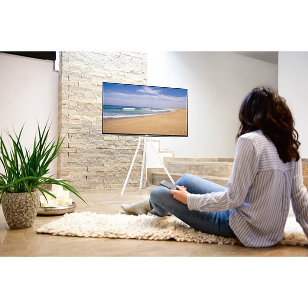 Hama TV-gulvstativ opp til 75" Hvit