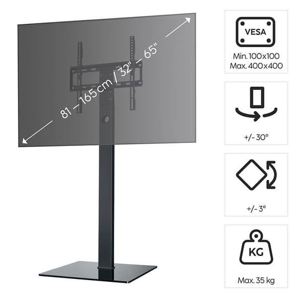Hama TV-stativ Upp till 65" VESA 400x400 Svart