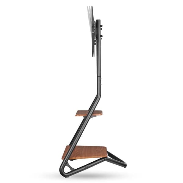 Nedis Golvstativ | 37 - 75 " | Maximal skärmvikt som stöds: 40 kg | Bauhaus Design | Justerbar förinställda höjder | MDF / Stål | Brun / Svart