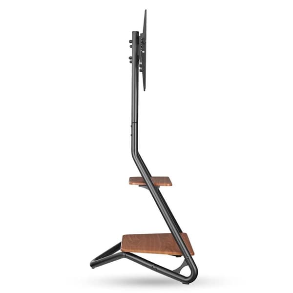 Nedis Golvstativ | 37 - 75 " | Maximal skärmvikt som stöds: 40 kg | Bauhaus Design | Justerbar förinställda höjder | MDF / Stål | Brun / Svart