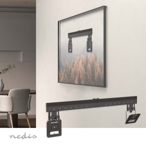 Nedis Fast TV Vægbeslag | 43 - 100 " | Maksimal vægt: 75 kg | Minimum vægafstand: 9.50 mm | Stål | Sort