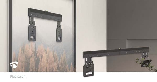 Nedis Fast TV Vægbeslag | 43 - 100 " | Maksimal vægt: 75 kg | Minimum vægafstand: 9.50 mm | Stål | Sort