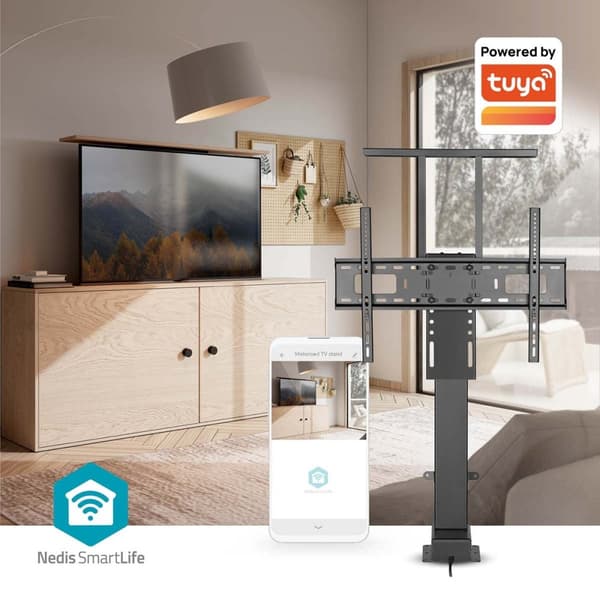 Nedis SmartLife Motorized TV Lift | 37 - 80 " | Maximum supported screen weight: 60 kg | Built-in Cabinet Design | Lift range: 79 - 184 cm | Remote co