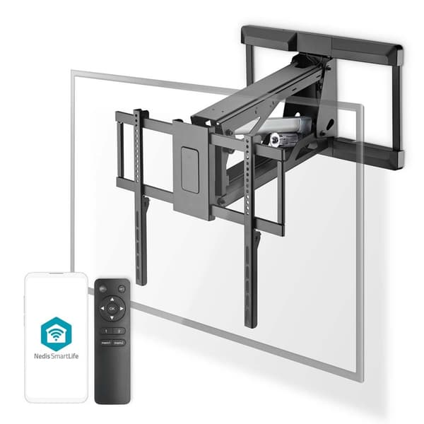 Nedis SmartLife Motorised TV Wall Mount | 37 - 75 " | Maximum supported screen weight: 35 kg | Rotatable | Minimum wall distance: 153 mm | Maximum wal