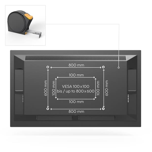 Hama TV Väggfäste Tilt VESA upp till 800x600 100" Svart
