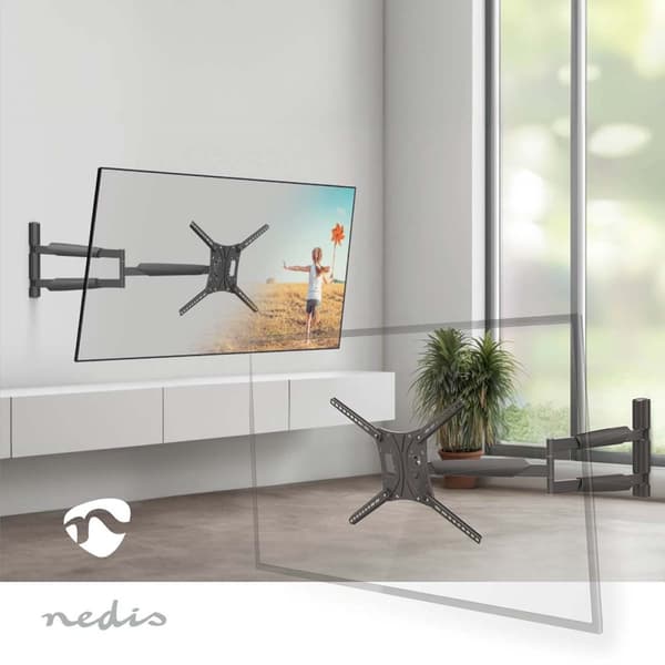 Nedis Fuld Motion TV Vægbeslag | 13 - 86 " | Maksimal vægt: 60 kg | Vipbar | Kan drejes | Minimum vægafstand: 70 mm | Maksimal vægafstand: 1020 mm | 3