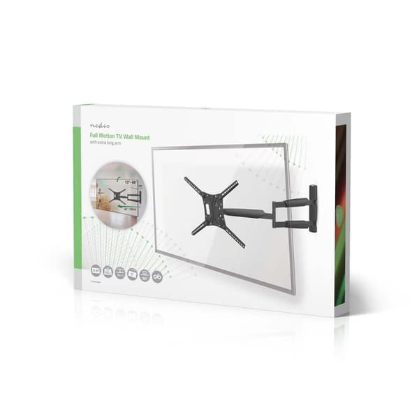 Nedis Fuld Motion TV Vægbeslag | 13 - 86 " | Maksimal vægt: 60 kg | Vipbar | Kan drejes | Minimum vægafstand: 70 mm | Maksimal vægafstand: 1020 mm | 3