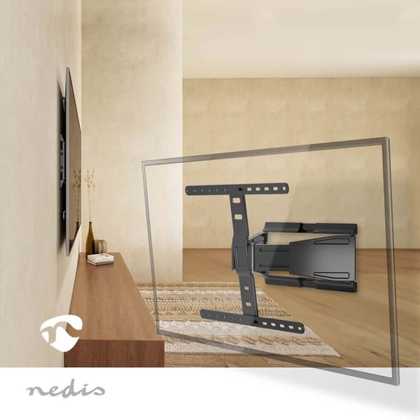 Nedis Tilt och vridbart TV väggfäste | 43 - 90 " | Maximal skärmvikt som stöds: 50 kg | Går att tilta | Roterbar | Minsta väggdistans: 19.6 mm | 2 Led
