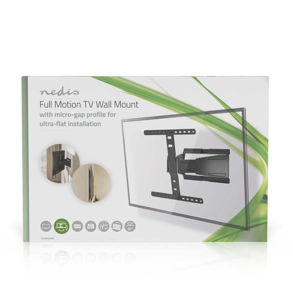 Nedis Tilt och vridbart TV väggfäste | 43 - 90 " | Maximal skärmvikt som stöds: 50 kg | Går att tilta | Roterbar | Minsta väggdistans: 19.6 mm | 2 Led