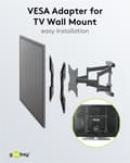 Miniatyrbild 7 av 8: Goobay Adapter för TV-väggfäste med VESA-dimension ökar avståndet mellan monteringshålen på en TV-apparat till maximalt 400x400 mm