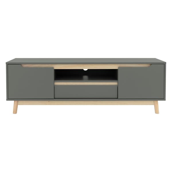 TV-lowboard TV-skåp 140x40 cm i matt grönt tillverkat av MDF och furu ML-design