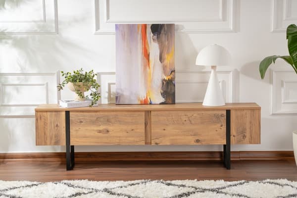 TV-taso, Serenity, 180x50x29,5 cm, musta ruskea