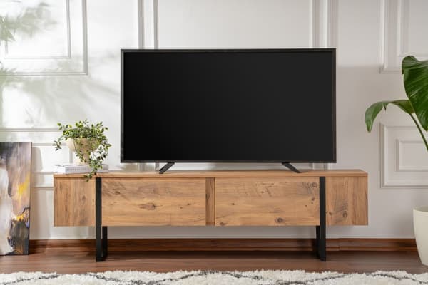 TV-taso, Serenity, 180x50x29,5 cm, musta ruskea