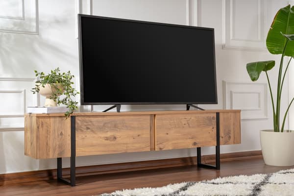 TV-taso, Serenity, 180x50x29,5 cm, musta ruskea