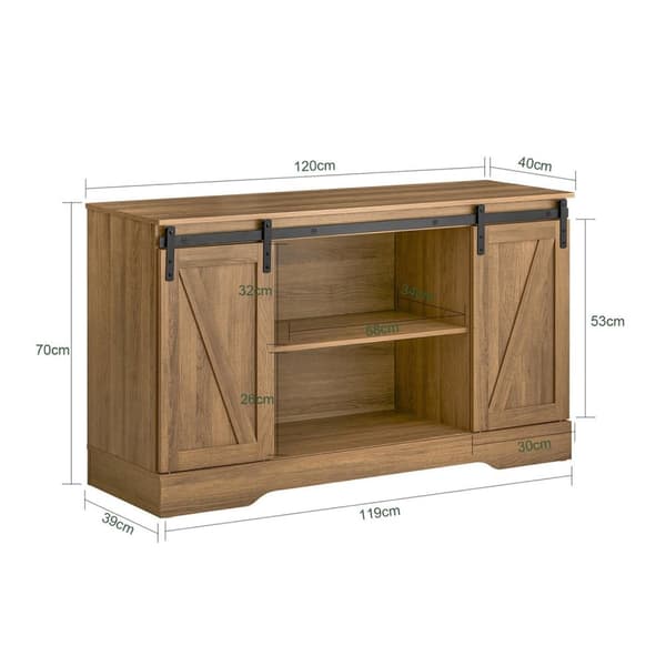 Åbent Skab, FSB60-BR, 120x40x70 cm, Sort