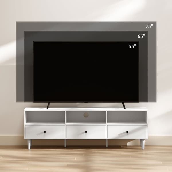 TV-bänk, 140x34x45 cm, Vit