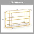 Miniatyrbillede 5 af 8: TV Bord Konsolbord, 55x16x32.5 tommer, Guld