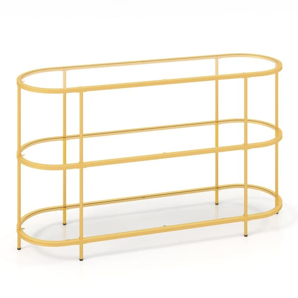 TV Bord Konsolbord, 55x16x32.5 tommer, Guld