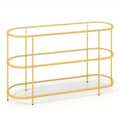 Miniatyrbillede 1 af 8: TV Bord Konsolbord, 55x16x32.5 tommer, Guld