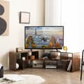 Miniatyrbillede 6 af 8: Konsol TV-stativ, 3 dele, Brun