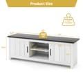 Miniatyrbillede 4 af 8: TV Bord, 57x15.5x19.5 tommer, Sort