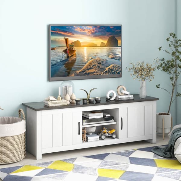 TV Bord, 57x15.5x19.5 tommer, Sort
