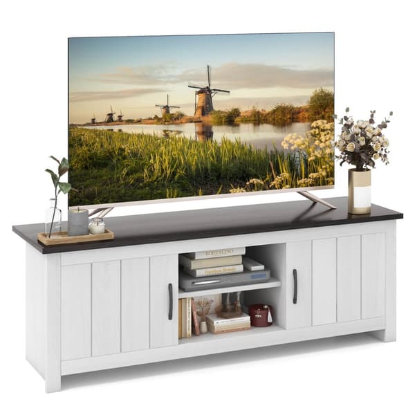 TV Bord, 57x15.5x19.5 tommer, Sort