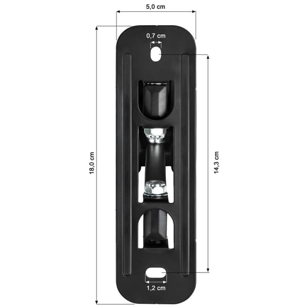 TV-ophæng for 10-24 tommer (25-61cm) (vipbar + svingbar) - sort