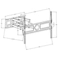 Miniatyrbillede 4 af 4: TV-ophæng for 32-100 tommer (81-254 cm) (Vipbar + Svingbar) - sort