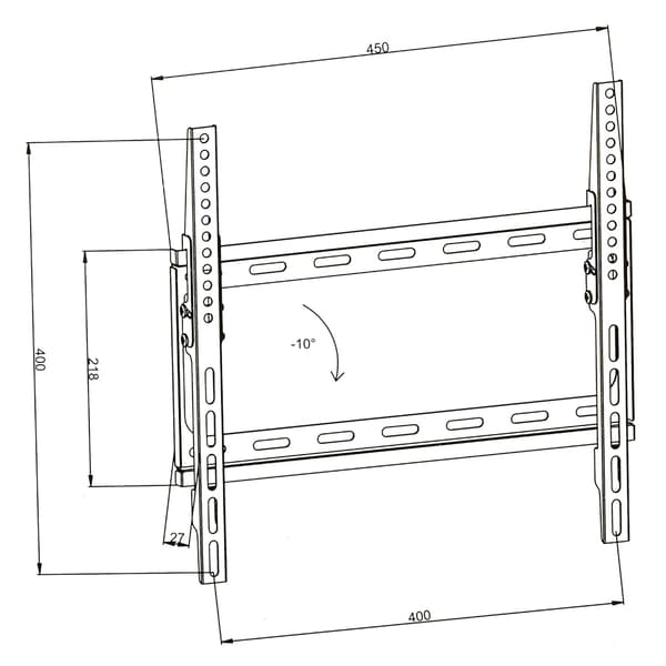 TV-ophæng for 26-75 tommer (Vipbar) - sort