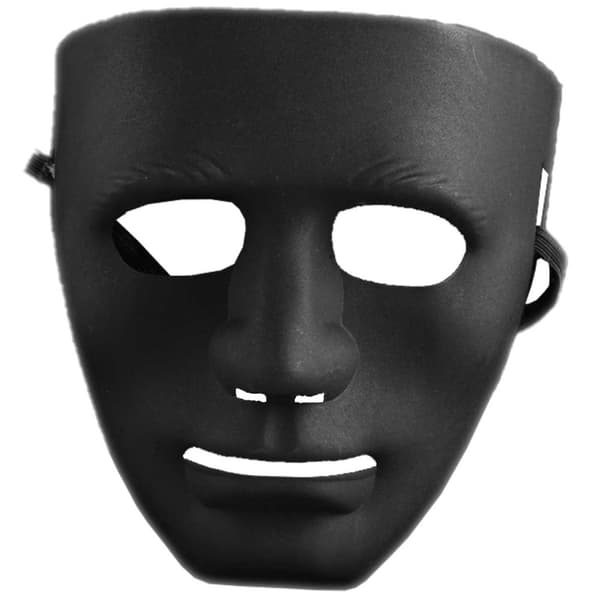 3-Pack Black Mask - Dekorer farve - Halloween Party Masked