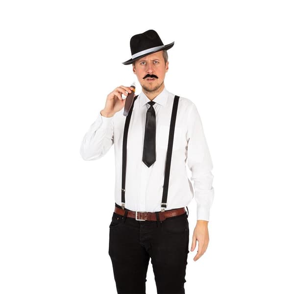 Kit Gangster vuxen Halloween Maskerad