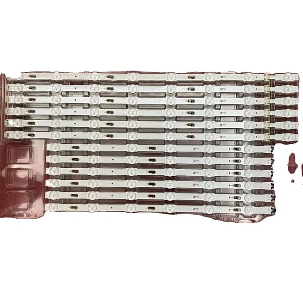 LED-bakgrundsbelysningsremsa för TV-apparater, kopparmaterial, 14 LED-lampor, 1128 mm längd
