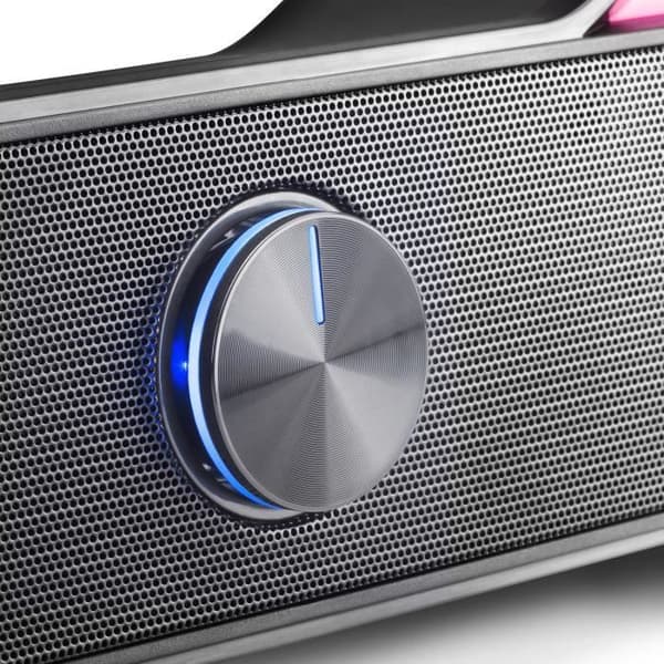 Mars Gaming MSBX Black soundbar - Bluetooth 5.0 + Jack 3.5 - DSP Sound 10W - Dynamisk RGB-belysning