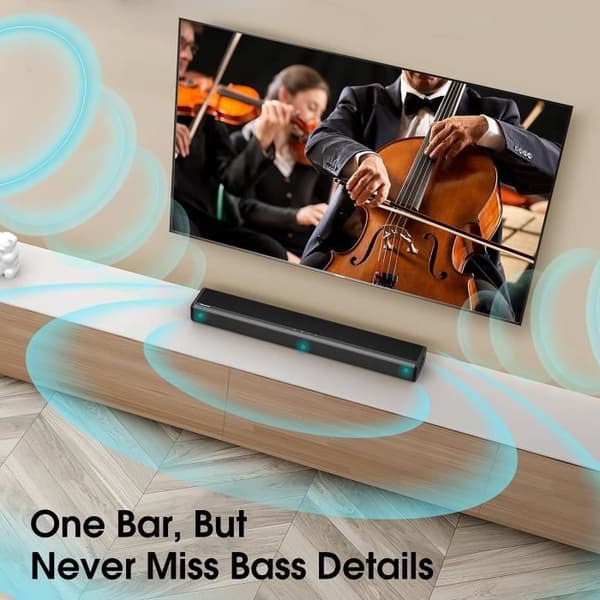 HISENSE HS214 soundbar med integrerad subwoofer och Dolby Audio - 216W Max - 3 ljudlägen - HDMI