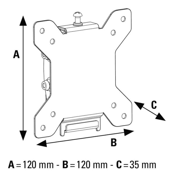 Hama TILT TV Wall Bracket, 10"-26", 118611 Sort