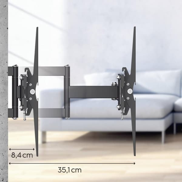 Hama FULLMOTION TV Wall Bracket, 165 cm (65"), scissor arms, black