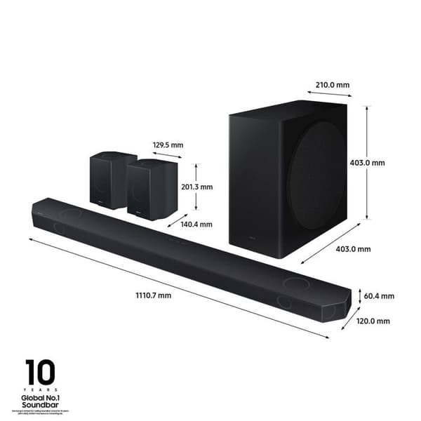 Samsung HWQ930D Svart 540W ljudbar