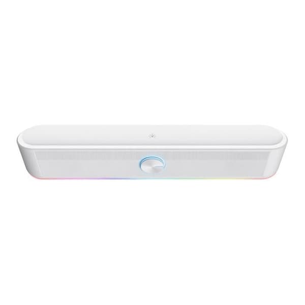 Trust Gaming GXT 619W Thorne 12 W Soundbar, RGB LED-belysning, USB-strömförsörjning, 2.0 stereohögtalare - vit