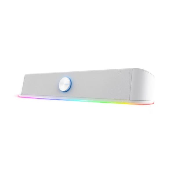 Trust Gaming GXT 619W Thorne 12 W Soundbar, RGB LED-belysning, USB-strömförsörjning, 2.0 stereohögtalare - vit